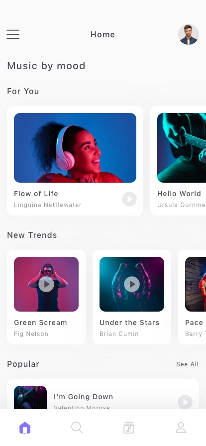Music & Radio Player Mobile App UI Kit - Screenshot 2