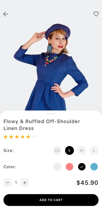 Fashion Ecommerce Mobile App UI Kit - Screenshot 2