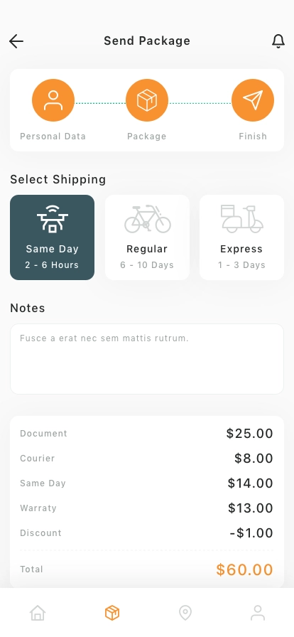 Shipping Calculator Mobile App UI Kit - Screenshot 4