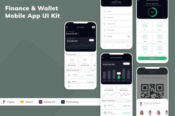 Finance & Wallet Mobile App UI Kit