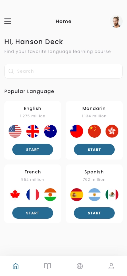 Language Learning Mobile App UI Kit - Screenshot 3