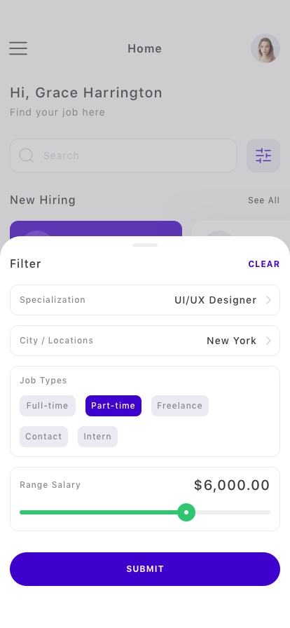 Job Finder Mobile App UI Kit - Screenshot 3