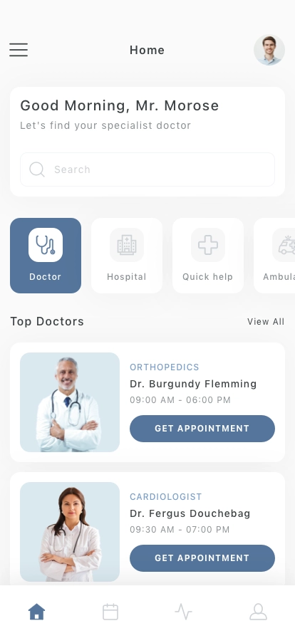 Medical & Clinic Mobile App UI Kit - Screenshot 1