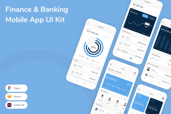 Finance & Banking Mobile App UI Kit