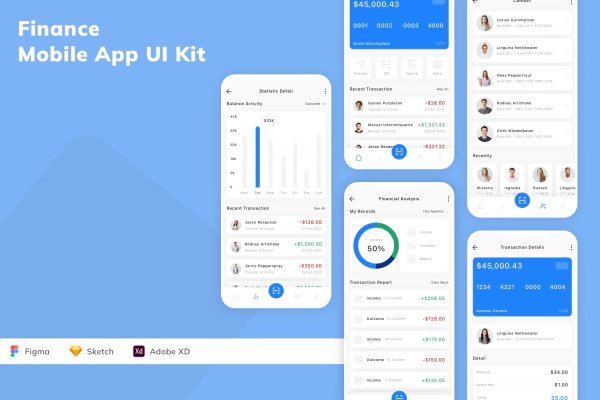 Finance Mobile App UI Kit