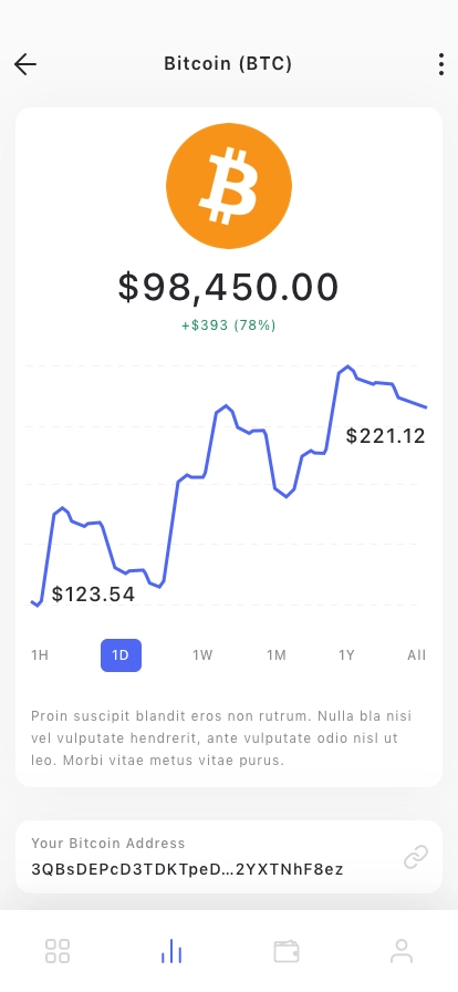 Crypto Market Mobile App UI Kit - Screenshot 5