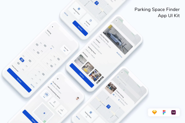 Parking Space Finder App UI Kit