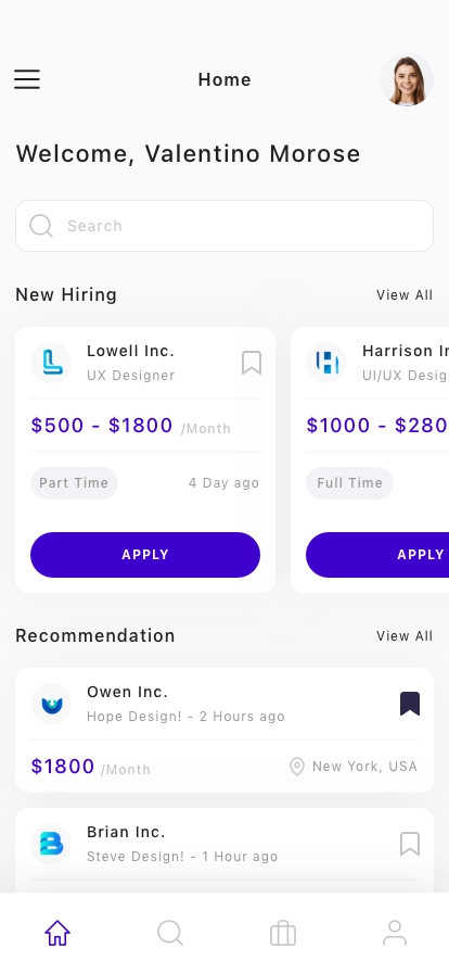 Job Finder Mobile App UI Kit - Screenshot 1