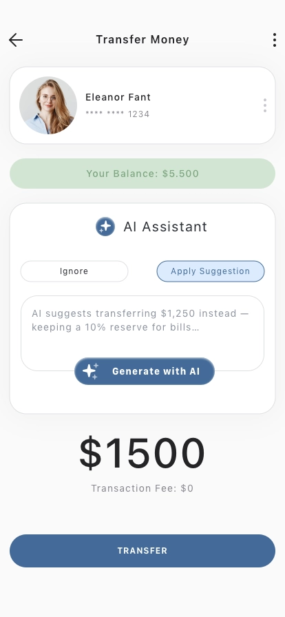 AI Money Transfer Mobile App UI Kit - Screenshot 4