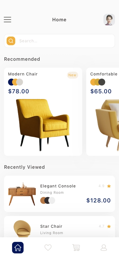 Furniture Store Mobile App UI Kit - Screenshot 1