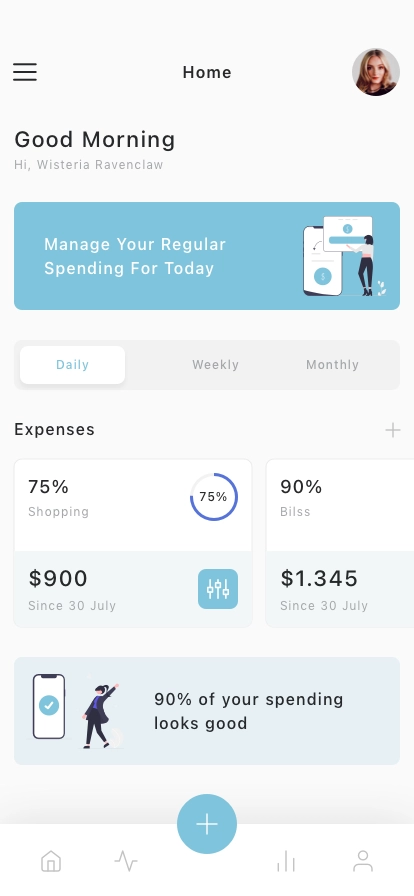 Expense Planner Mobile App UI Kit - Screenshot 1