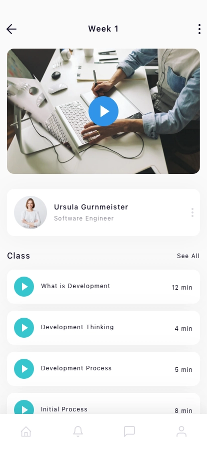 Online Course Mobile App UI Kit - Screenshot 4