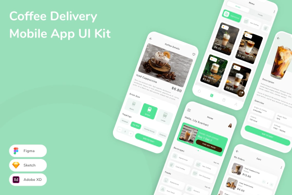 Coffee Delivery Mobile App UI Kit