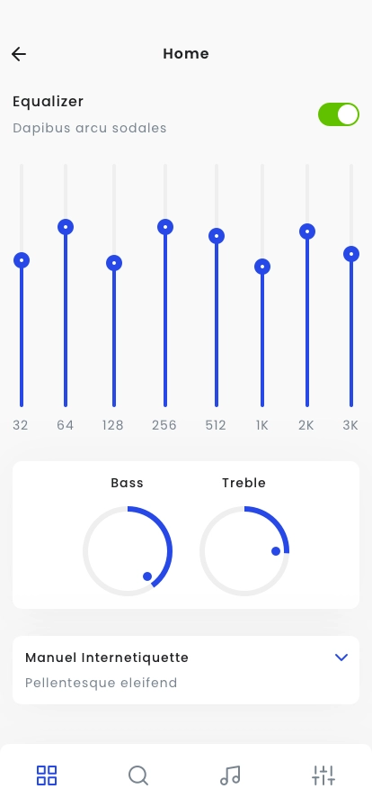 Sound Systems & Equalizer Mobile App UI Kit - Screenshot 2