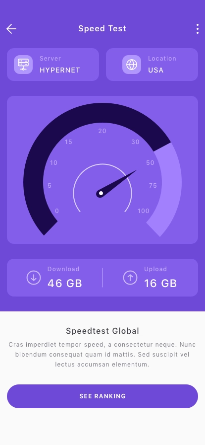 Internet Data Management Mobile App UI Kit - Screenshot 5