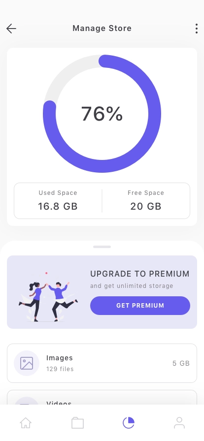 Online Storage Mobile App UI Kit - Screenshot 3