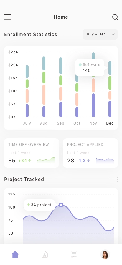 HR Management Mobile App UI Kit - Screenshot 1