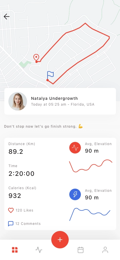 Running & Activity Tracker App UI Kit - Screenshot 2