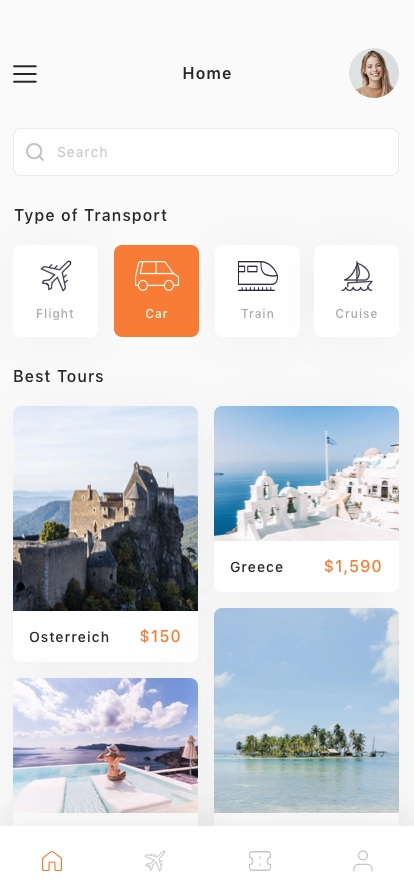 Flyer Travel Mobile App UI Kit - Screenshot 3