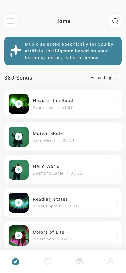 AI Music Player Mobile App UI Kit - Screenshot 3