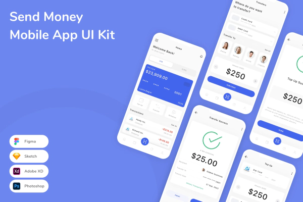 Send Money Mobile App UI Kit