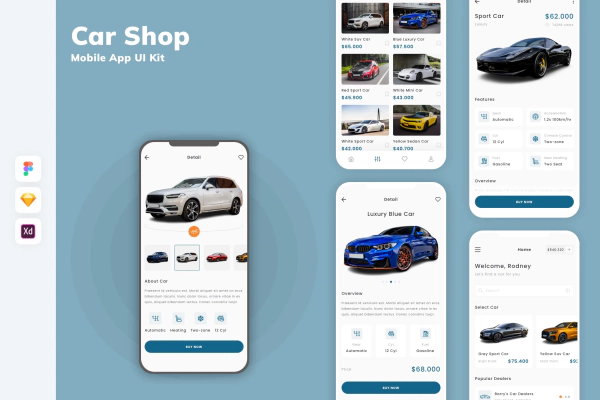 Car Shop Mobile App UI Kit