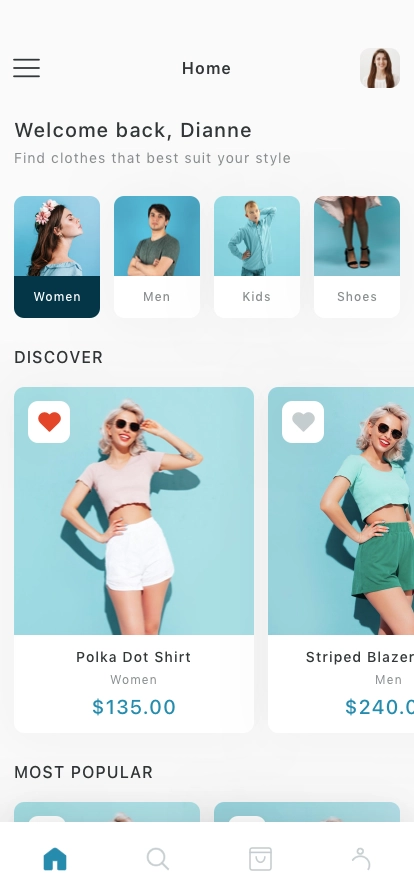 Fashion eCommerce Mobile App UI Kit - Screenshot 1