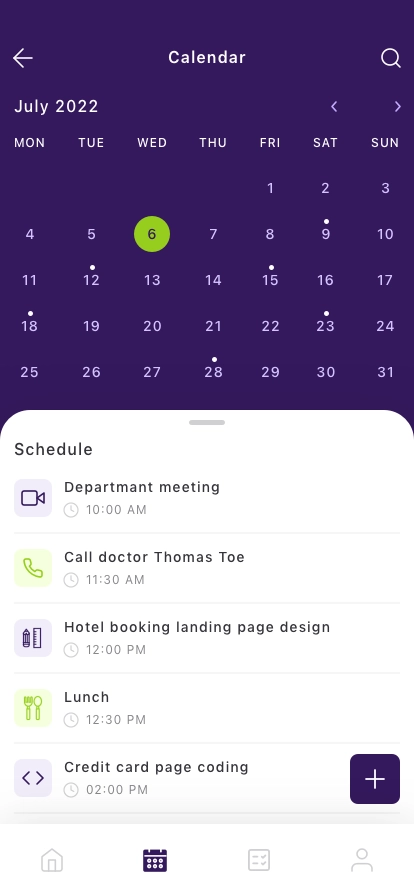 Calendar & Schedule Mobile App UI Kit - Screenshot 2