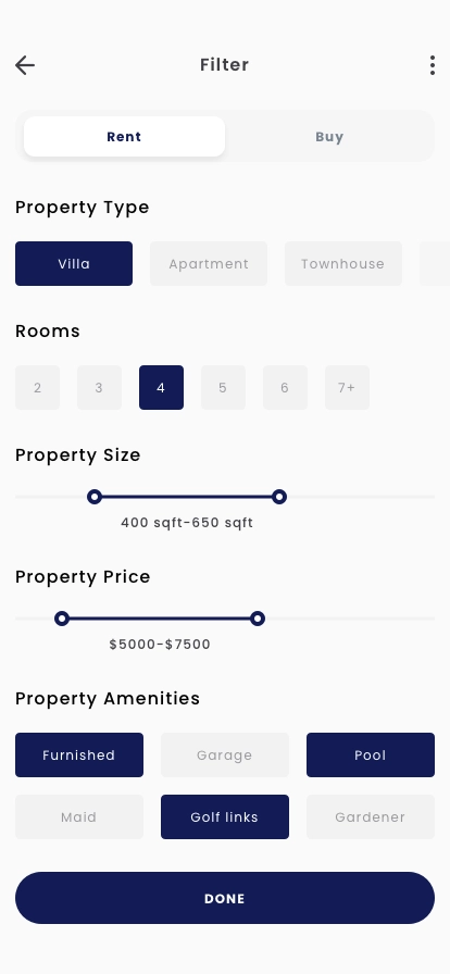 Property & Home Rent Mobile App UI Kit - Screenshot 3