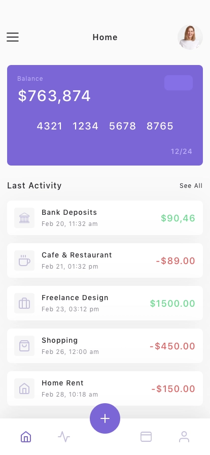 Banking Finance App UI Kit - Screenshot 1