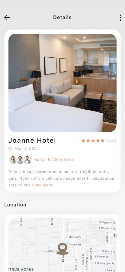 Hotel Reservation Mobile App UI Kit - Screenshot 5