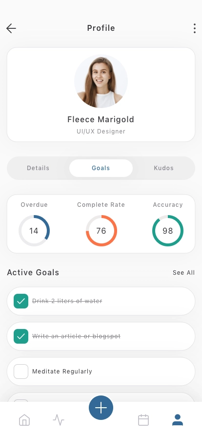 Goal Tracker Mobile App UI Kit - Screenshot 5