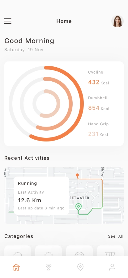 Workout & Fitness Mobile App UI Kit - Screenshot 2