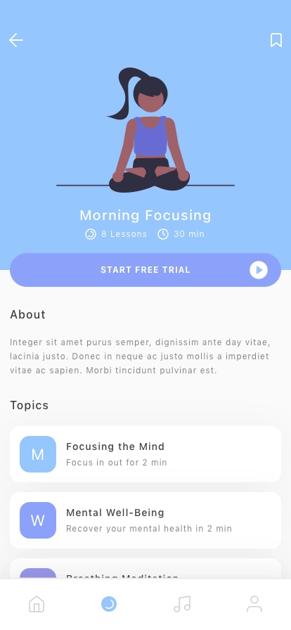 Mental Clarity Mobile App UI Kit - Screenshot 2