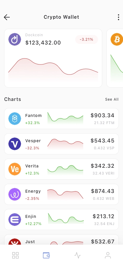 Crypto Trading Mobile App UI Kit - Screenshot 1