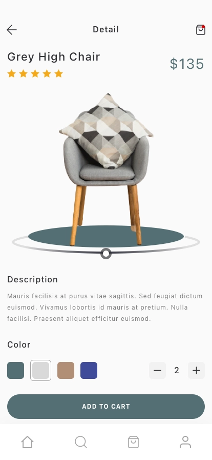 Furniture Store Mobile App UI Kit - Screenshot 5