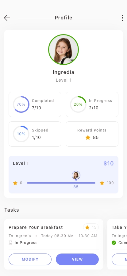 Kids Task Tracking Mobile App UI Kit - Screenshot 4