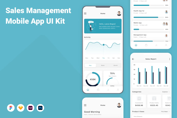 Sales Management Mobile App UI Kit