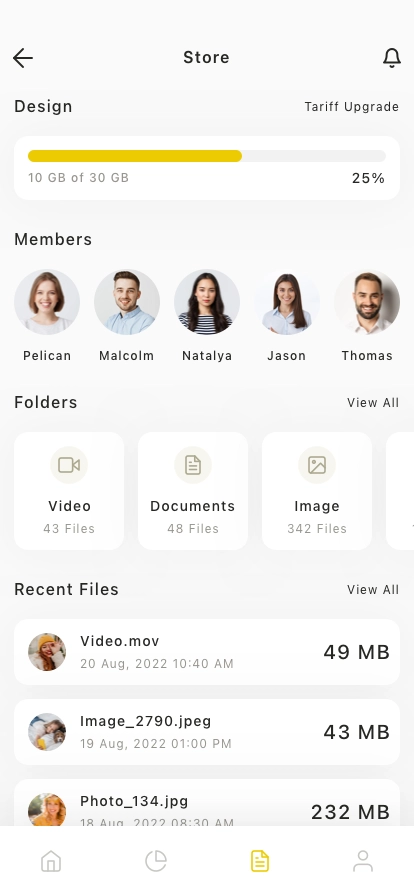 Online Storage Mobile App UI Kit - Screenshot 3