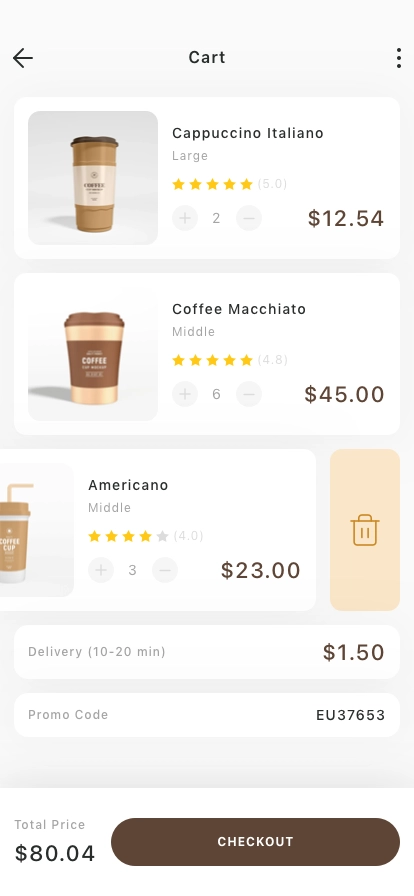 Coffee Shop Mobile App UI Kit - Screenshot 5