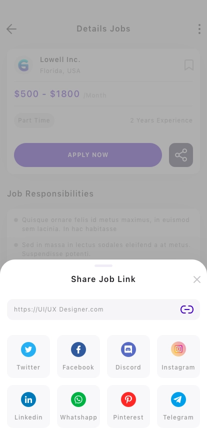 Job Finder Mobile App UI Kit - Screenshot 4