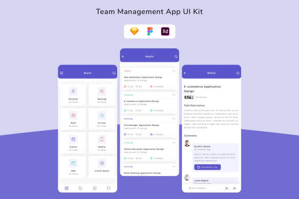 Team Management App UI Kit