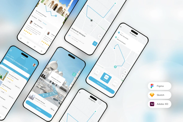 Find Mosque Mobile App UI Kit