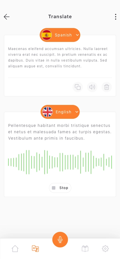 Dictionary & Language Translate Mobile App UI Kit - Screenshot 2