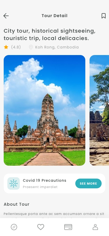 Tour Guide Mobile App UI Kit - Screenshot 3
