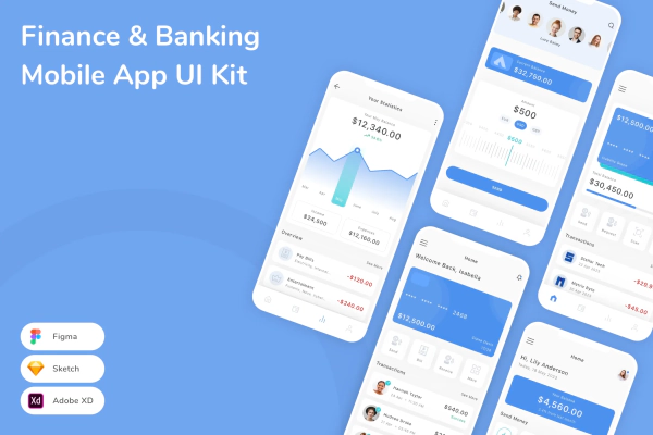 Finance & Banking Mobile App UI Kit