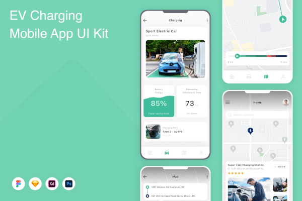 EV Charging Mobile App UI Kit