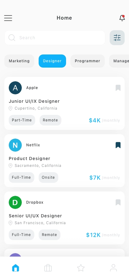 Job Finder Mobile App UI Kit - Screenshot 2