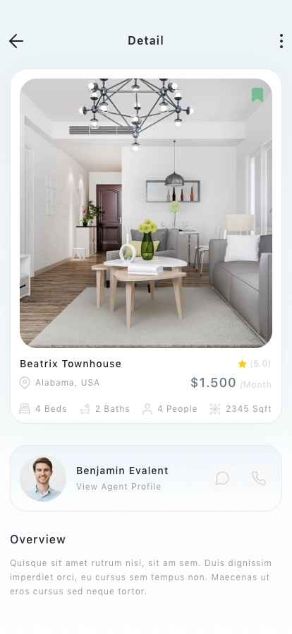 Real Estate Mobile App UI Kit - Screenshot 2