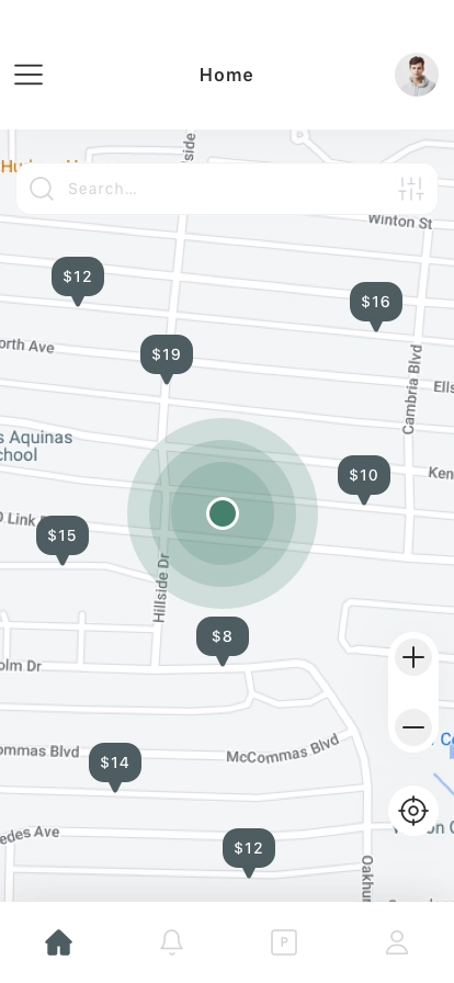 Parking Space Finder Mobile App UI Kit - Screenshot 1